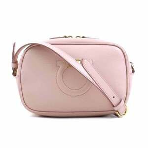 Salvatore Ferragamo Gancini Leather Shoulder Bag Pink